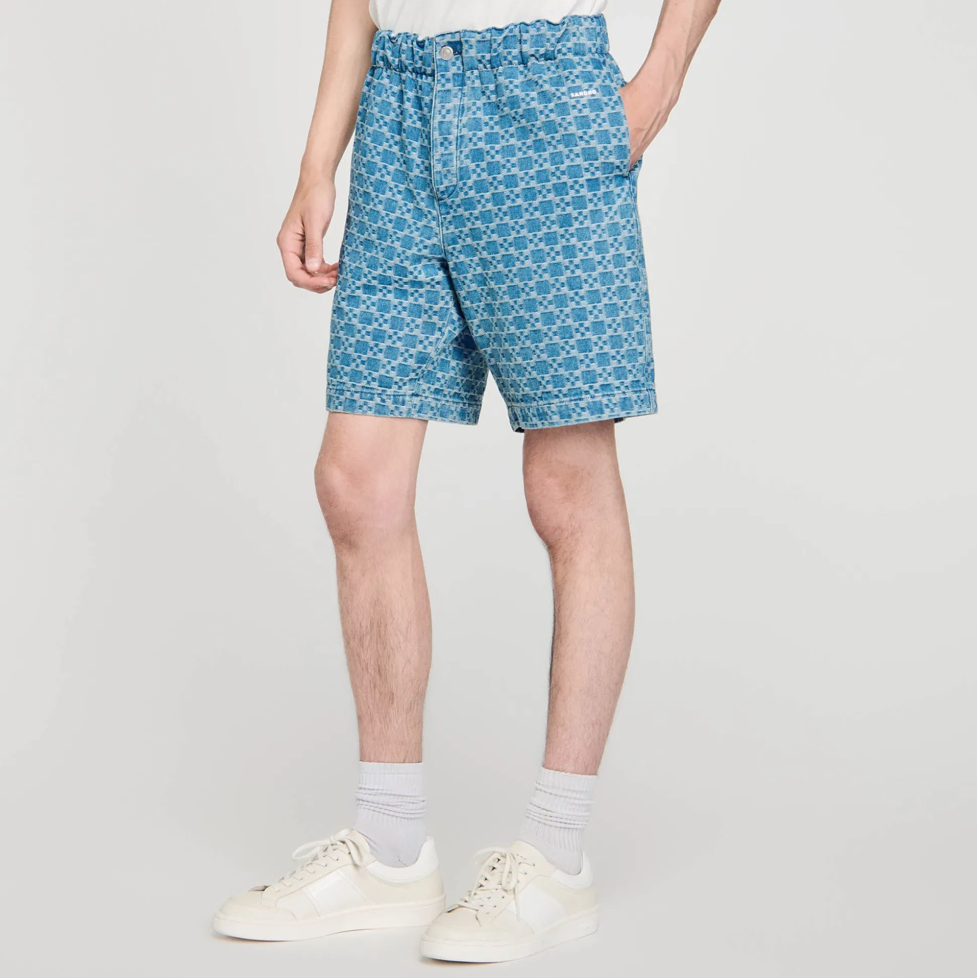 Bermuda En Denim Square Cross