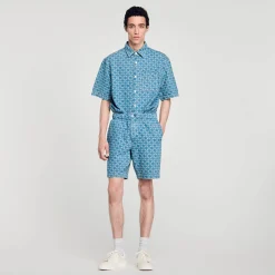 Bermuda En Denim Square Cross