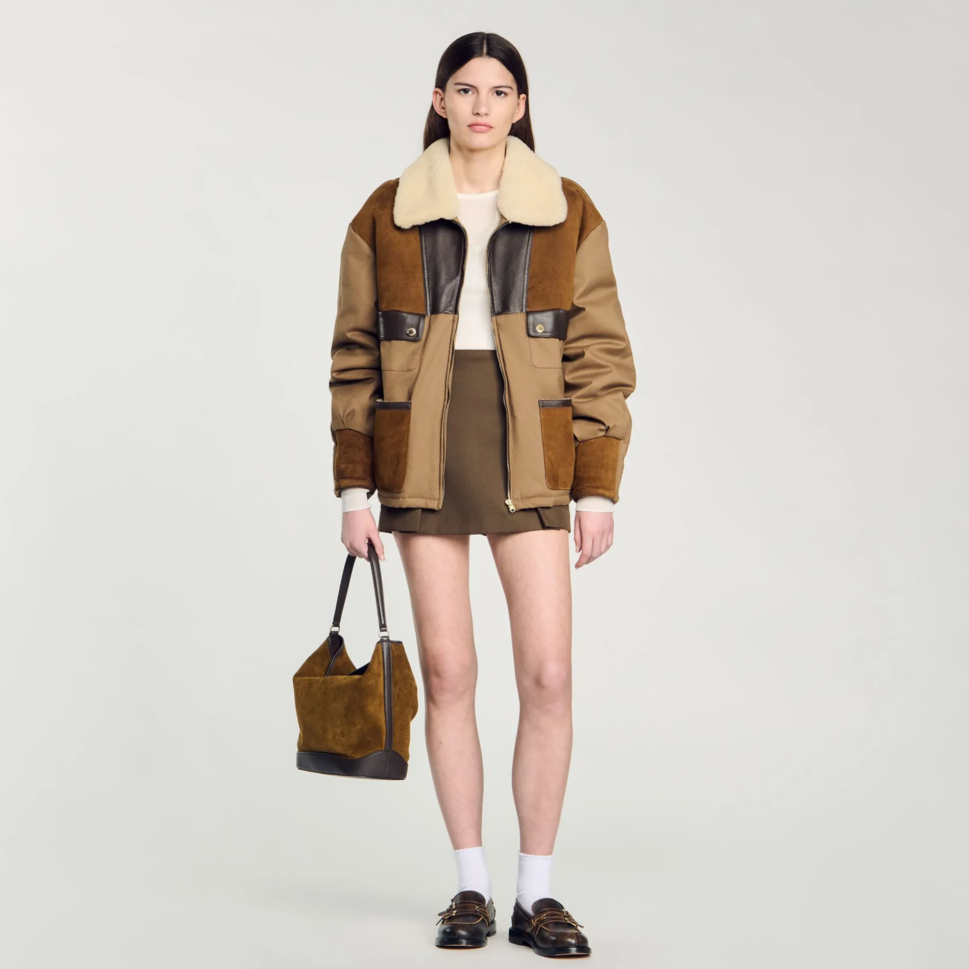 Blouson à Col Mouton