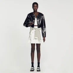 Blouson En Cuir Glacé