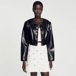 Blouson En Cuir Glacé