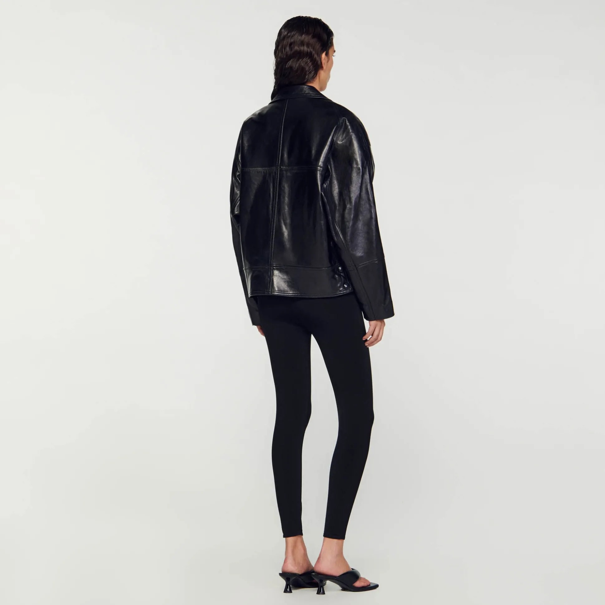 Blouson En Cuir Oversize