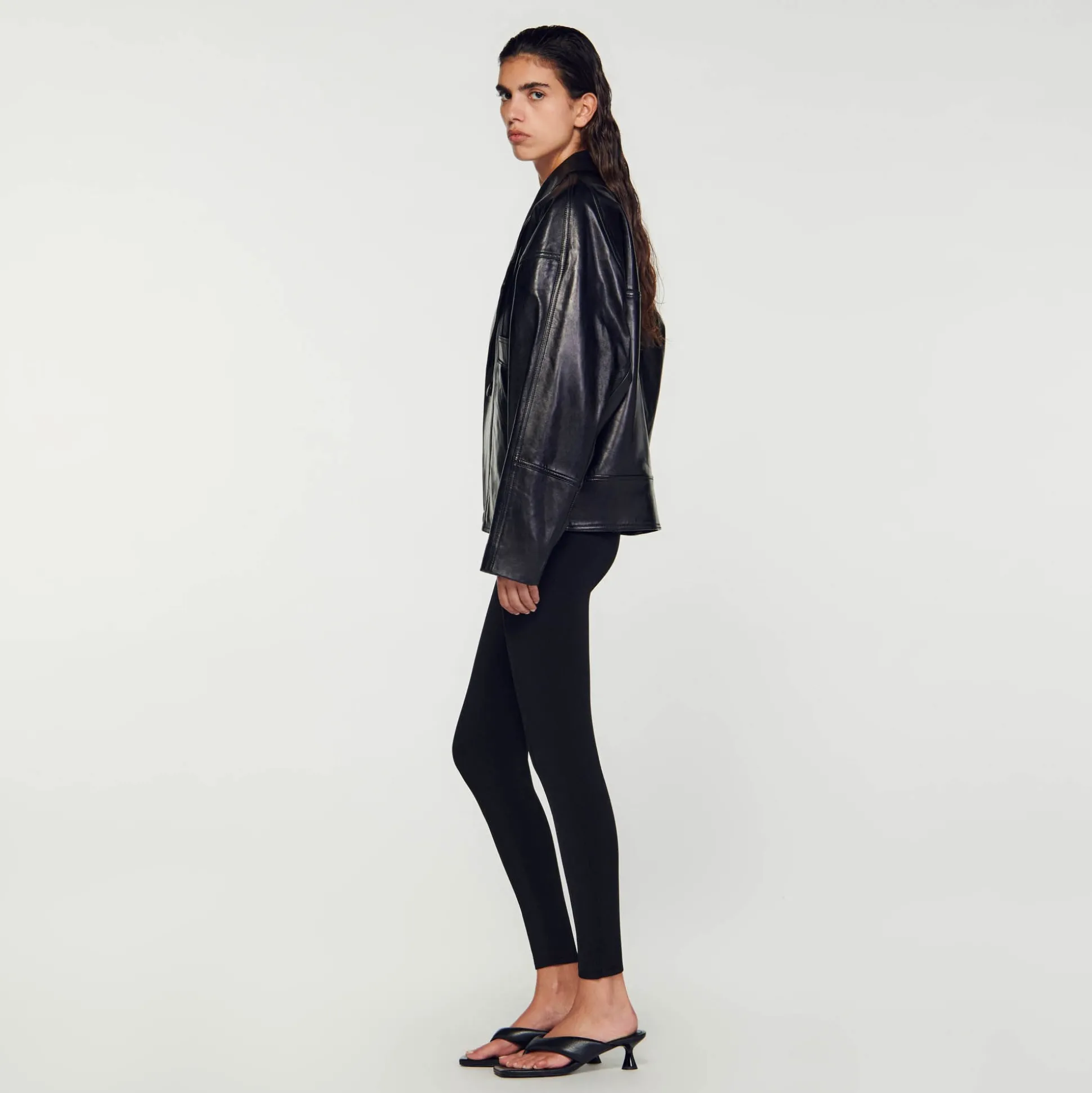 Blouson En Cuir Oversize