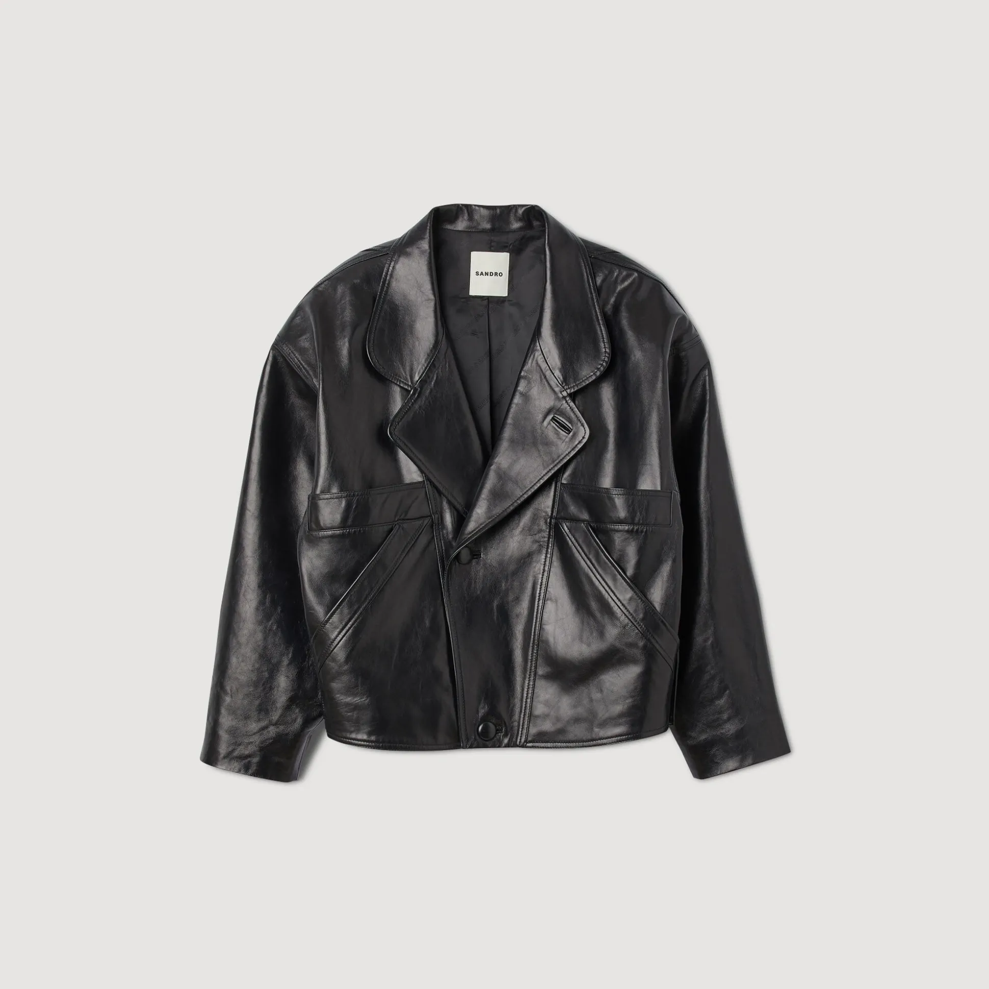 Blouson En Cuir Oversize