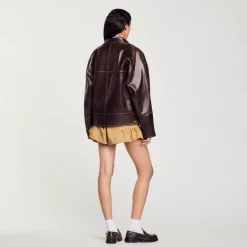 Blouson En Cuir Oversize