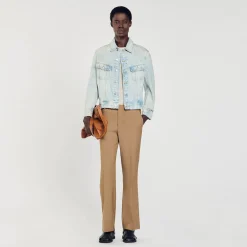 Blouson En Denim Délavé