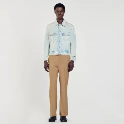 Blouson En Denim Délavé