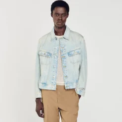Blouson En Denim Délavé