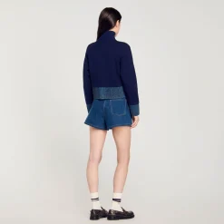 Cardicoat En Maille Et Denim