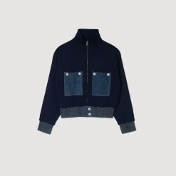 Cardicoat En Maille Et Denim