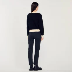 Cardigan Bicolore à Boutons