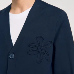 Cardigan Détail Fleur