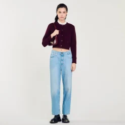 Cardigan En Maille à Col Amovible