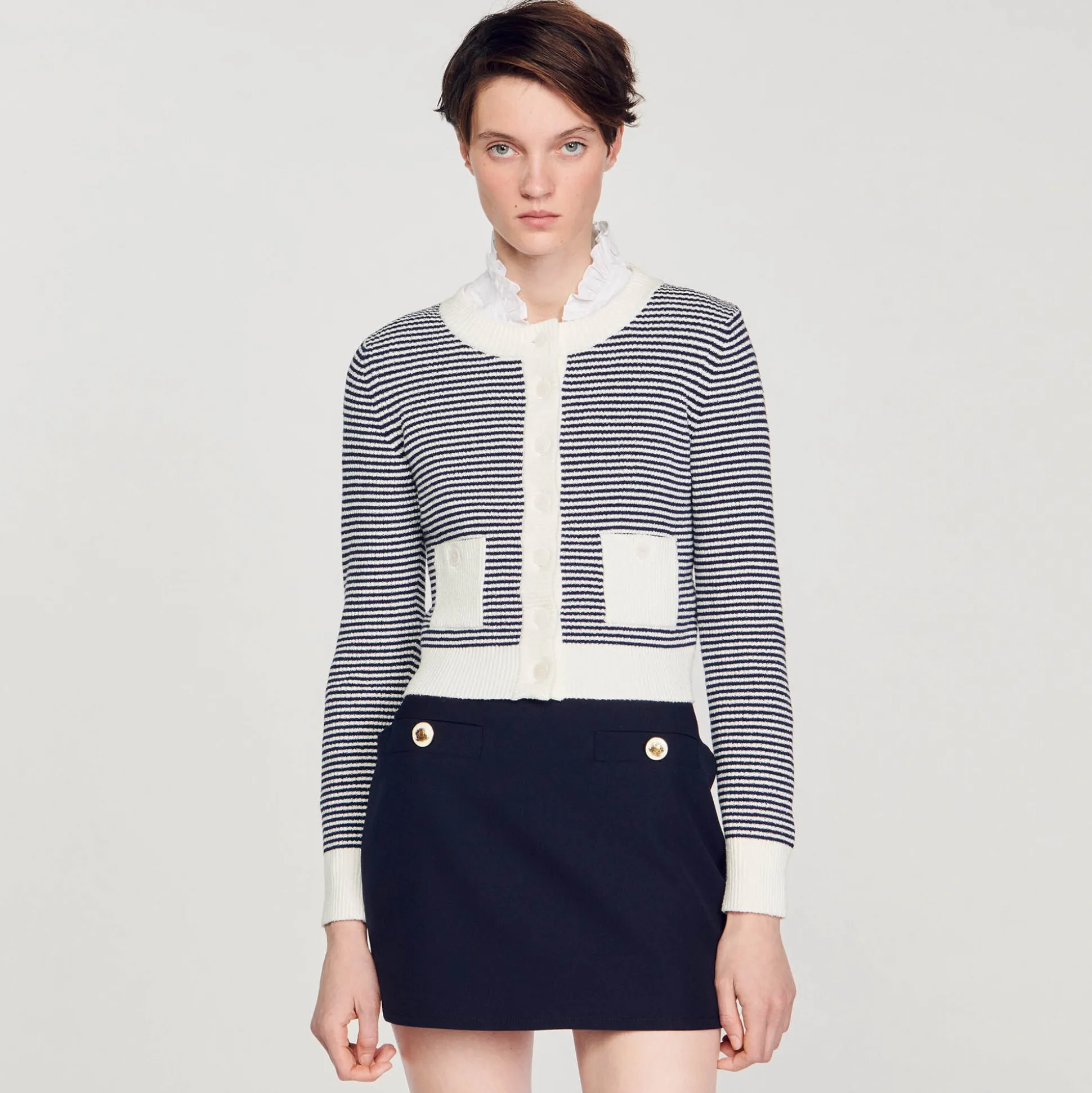 Cardigan En Maille Bouclette