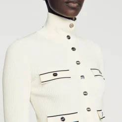 Cardigan En Maille Côtelée