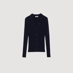 Cardigan En Maille Côtelée