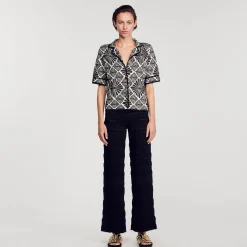 Cardigan Jacquard Fleurs