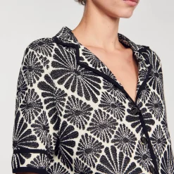 Cardigan Jacquard Fleurs