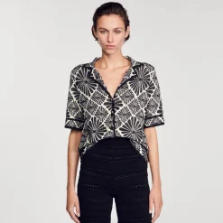 Cardigan Jacquard Fleurs