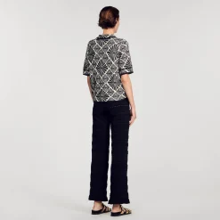 Cardigan Jacquard Fleurs