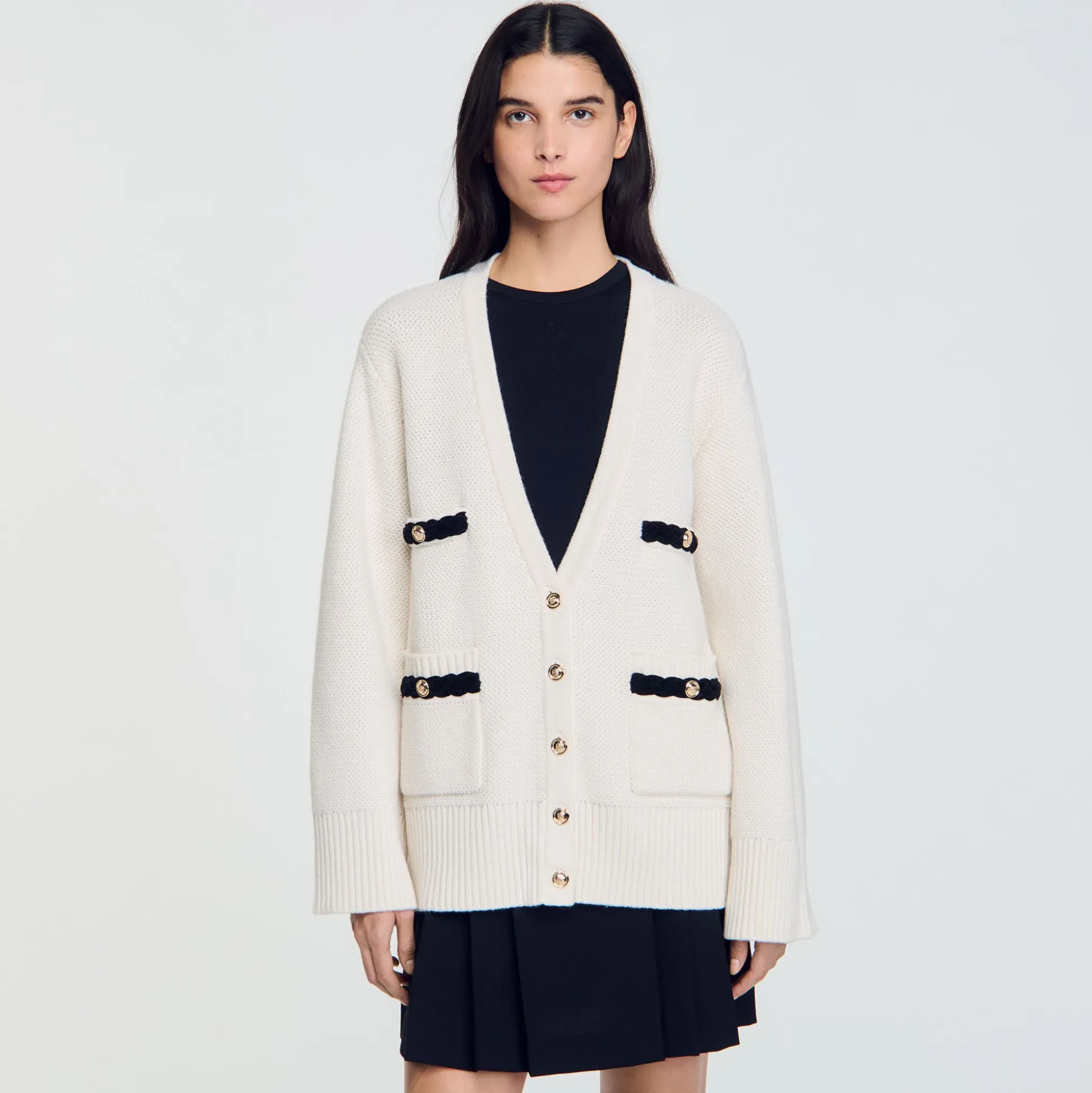 Cardigan Long En Laine