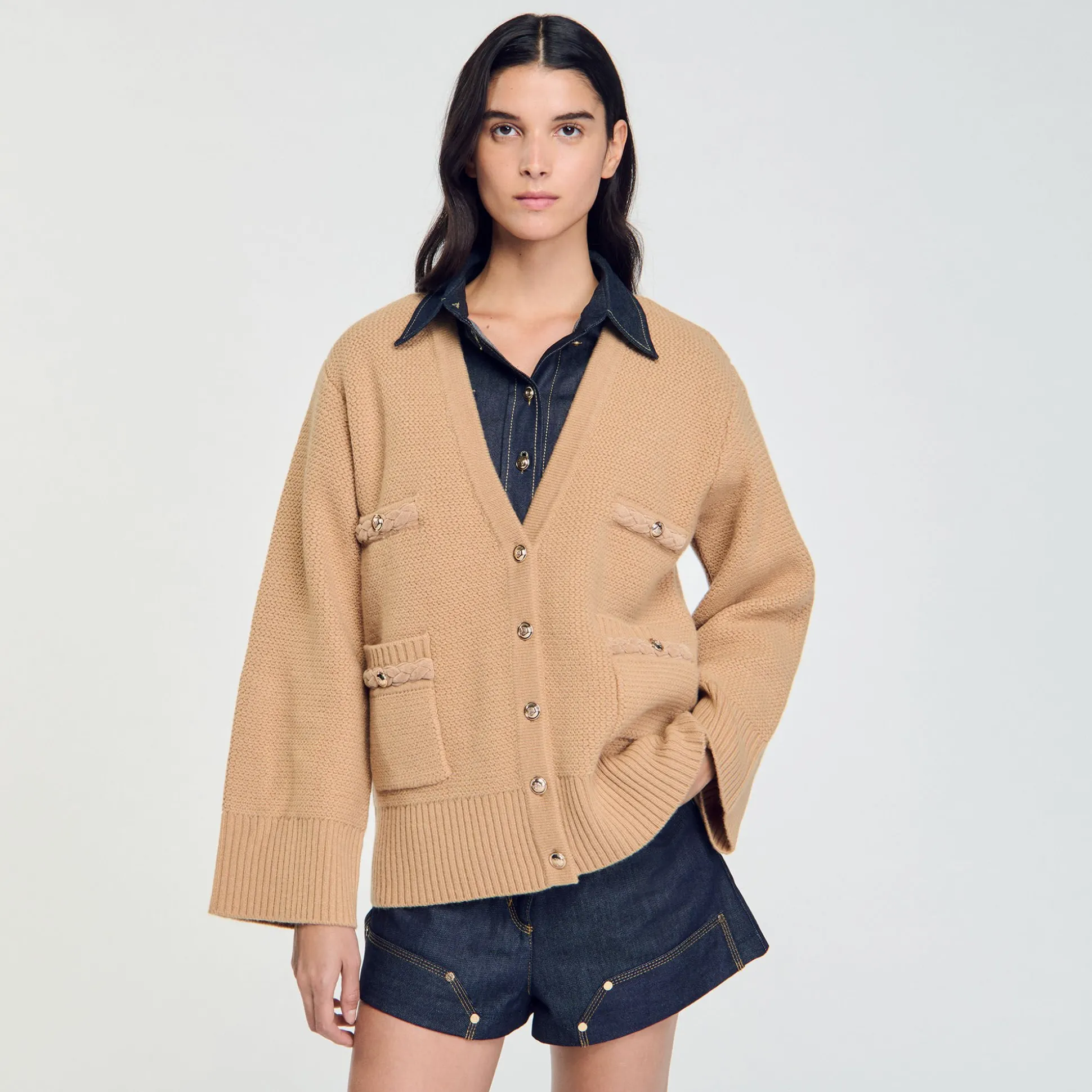Cardigan Long En Laine