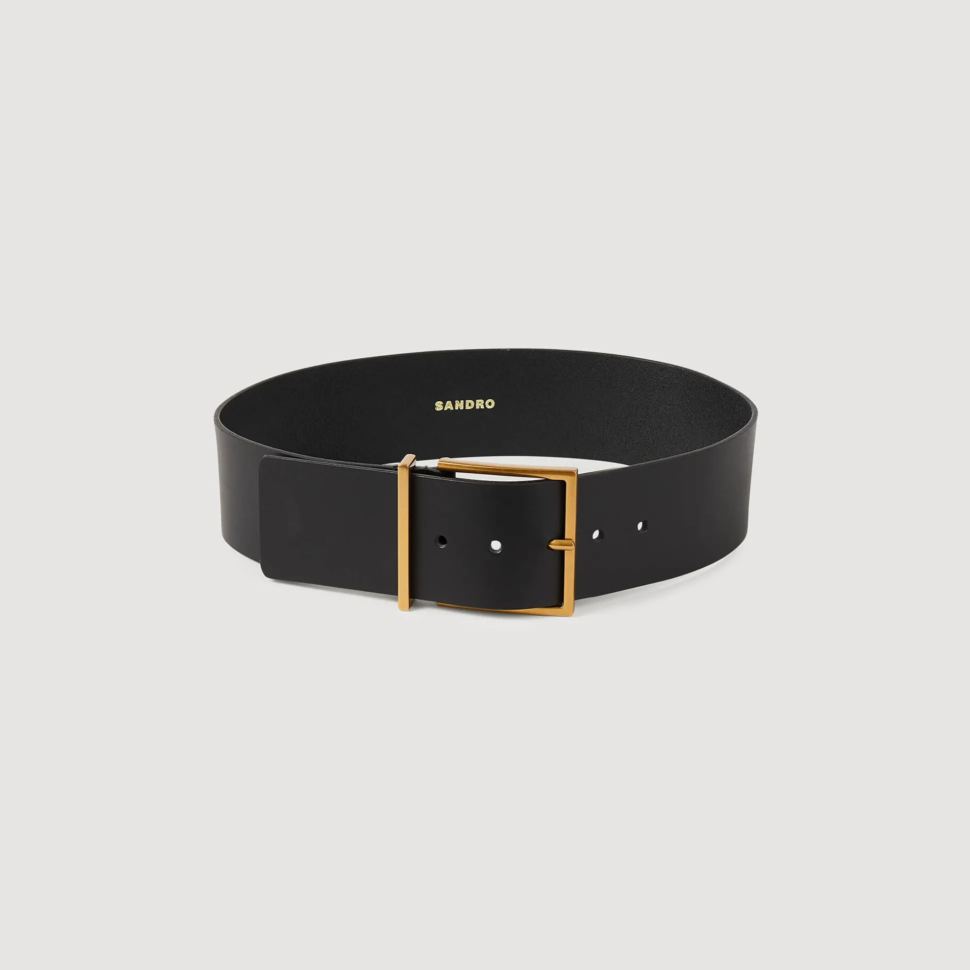 Ceinture Large En Cuir
