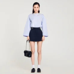 Chemise Courte à Col Bijou