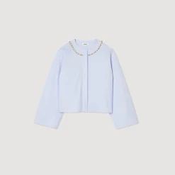 Chemise Courte à Col Bijou