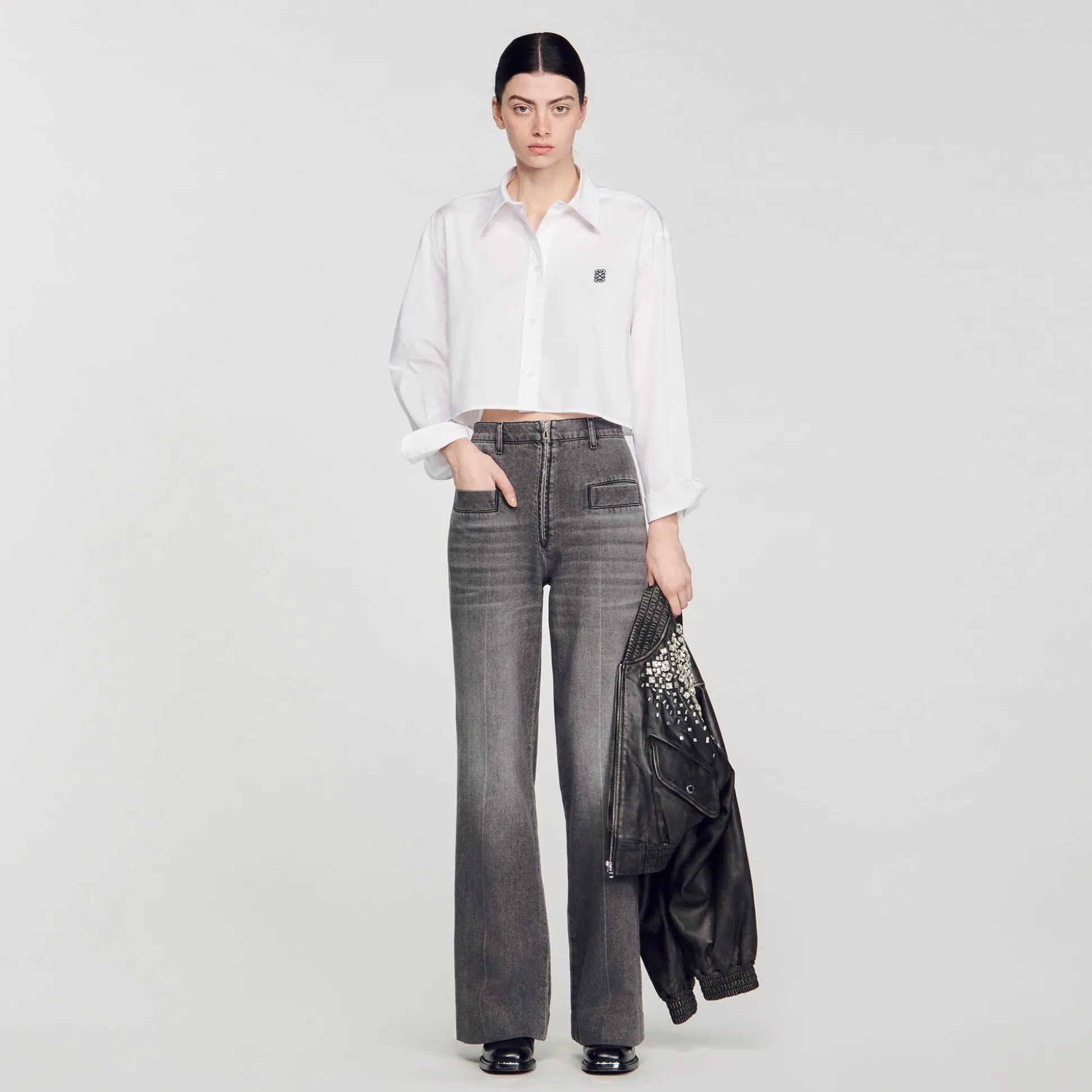Chemise Courte En Popeline