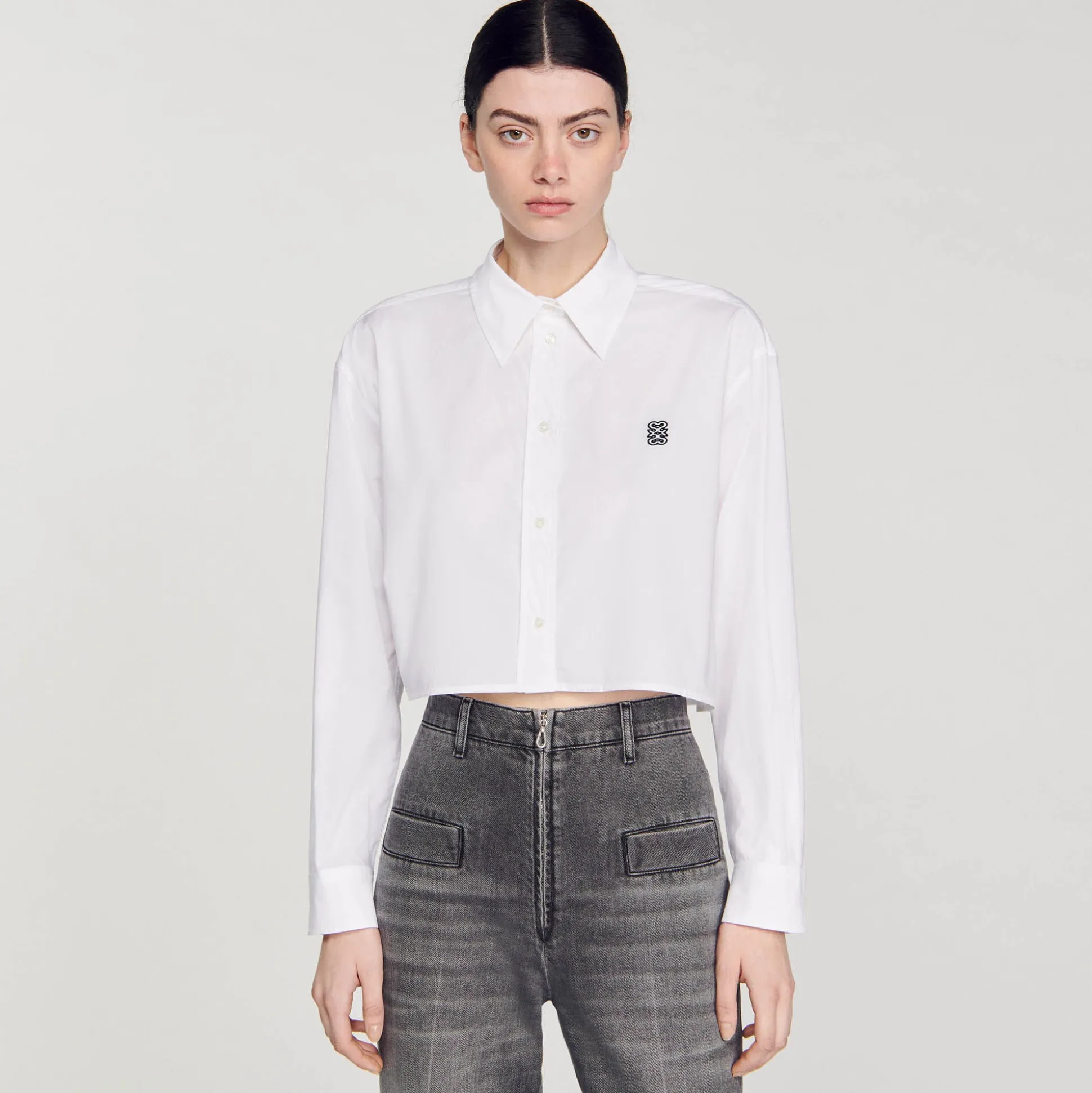 Chemise Courte En Popeline