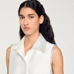 Chemise Courte Strassée