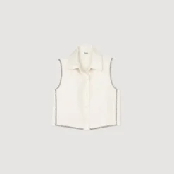 Chemise Courte Strassée