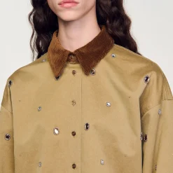 Chemise Courte Strassée