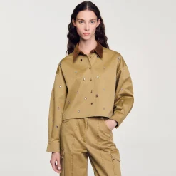 Chemise Courte Strassée