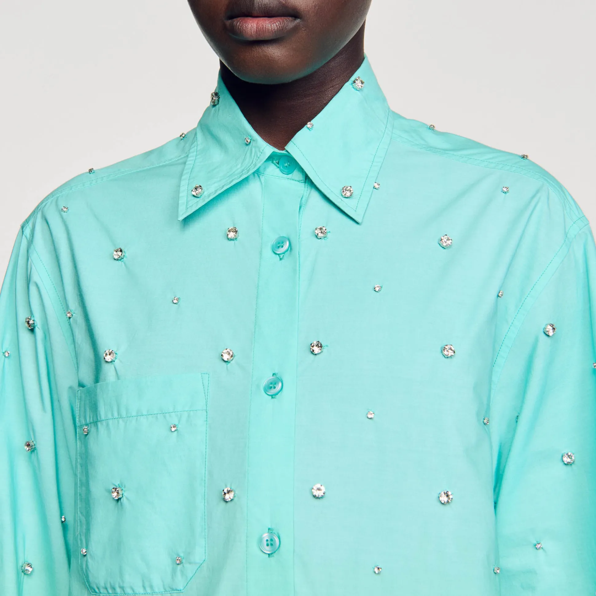 Chemise Dip Dye Strassée