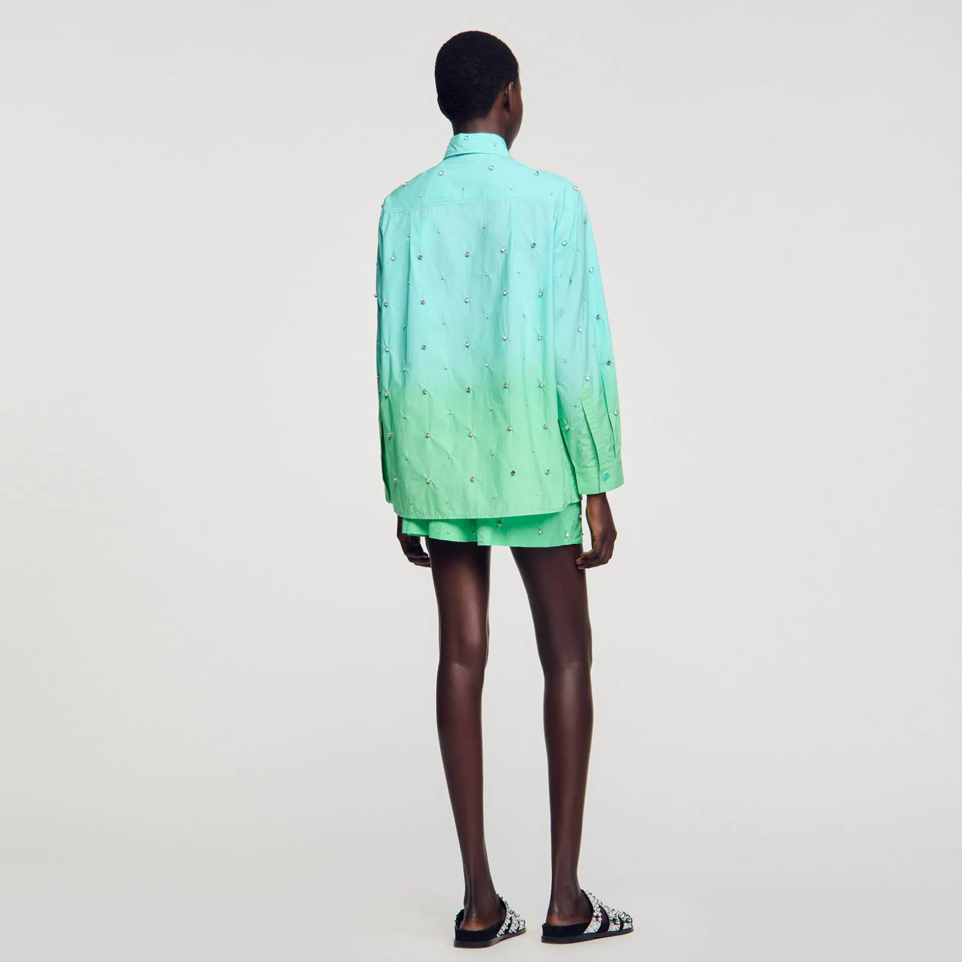 Chemise Dip Dye Strassée