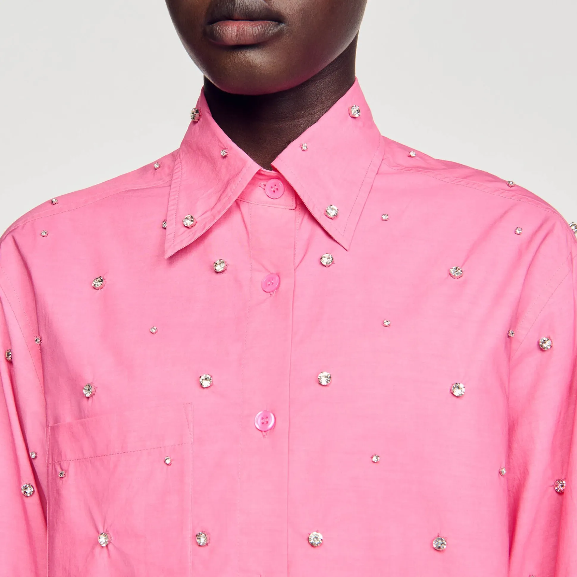 Chemise Dip Dye Strassée