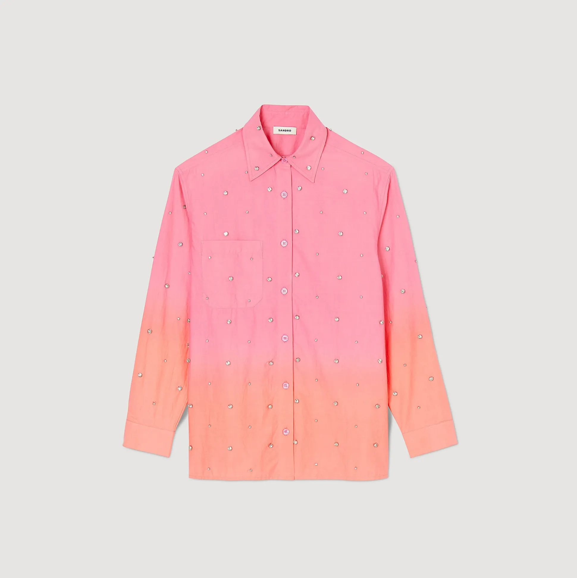 Chemise Dip Dye Strassée