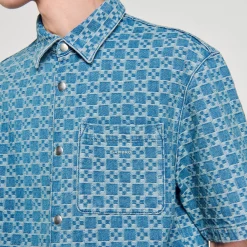 Chemise En Denim Square Cross
