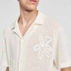 Chemise En Maille à Fleurs