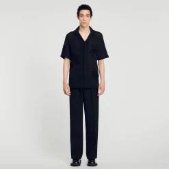 Chemise En Maille à Fleurs
