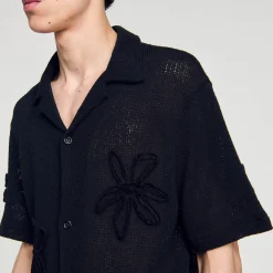 Chemise En Maille à Fleurs