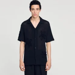 Chemise En Maille à Fleurs