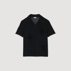 Chemise En Maille à Fleurs