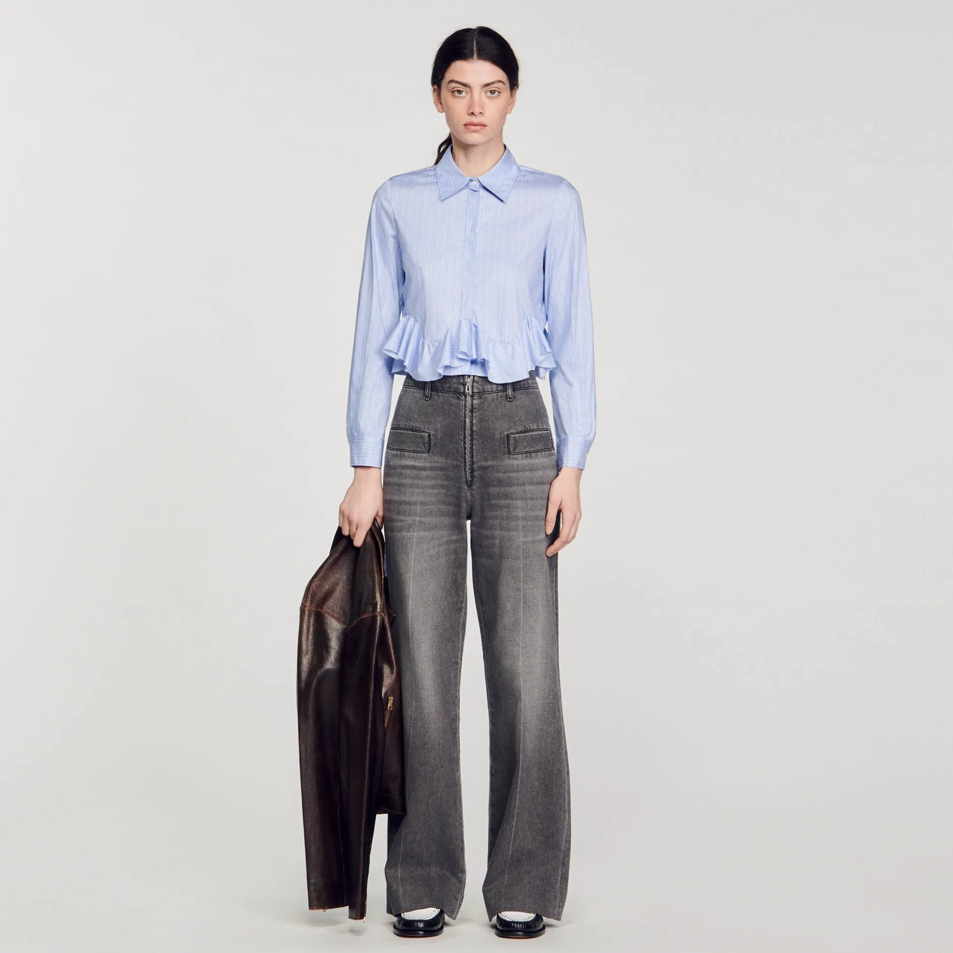 Chemise En Popeline Rayée