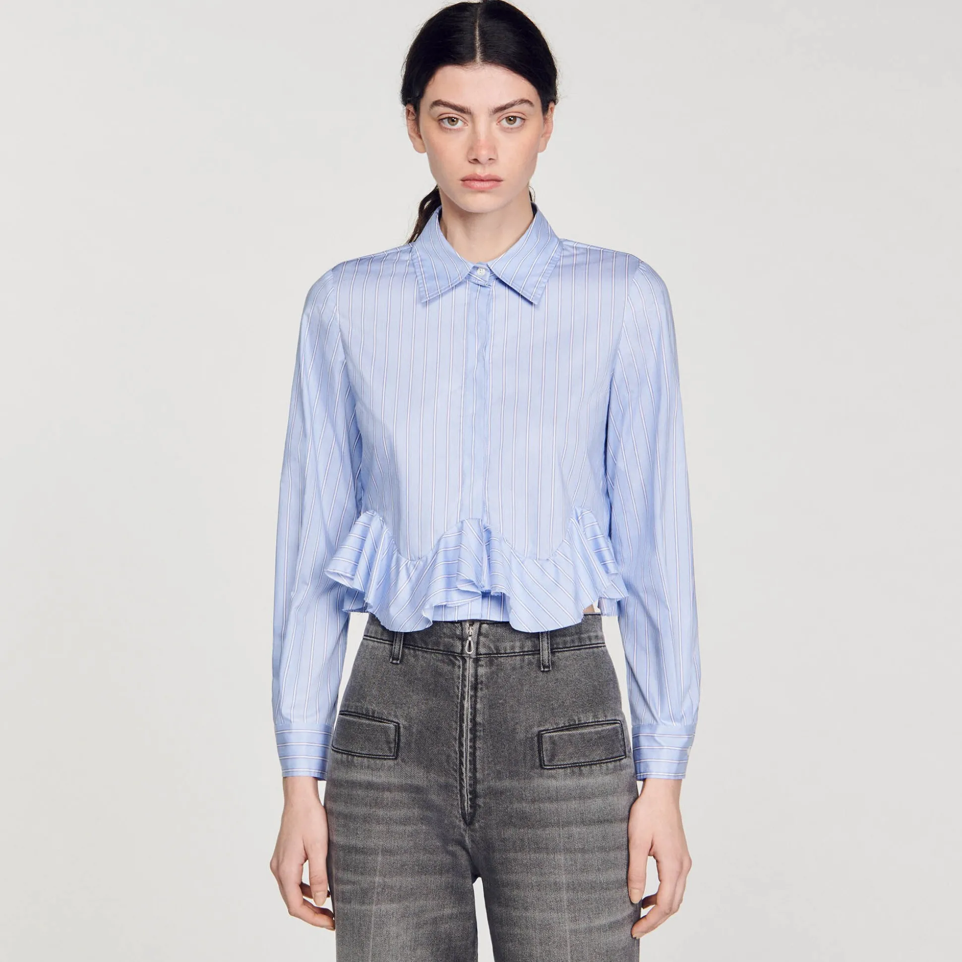 Chemise En Popeline Rayée