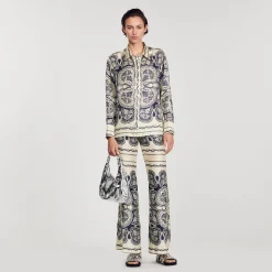 Chemise En Soie Imprimée
