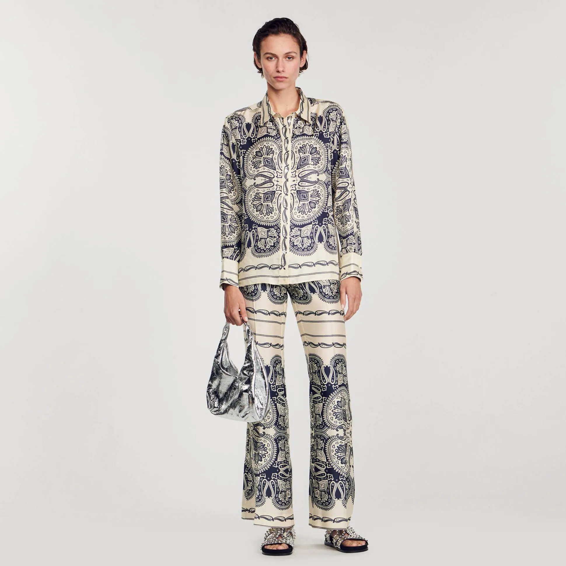 Chemise En Soie Imprimée