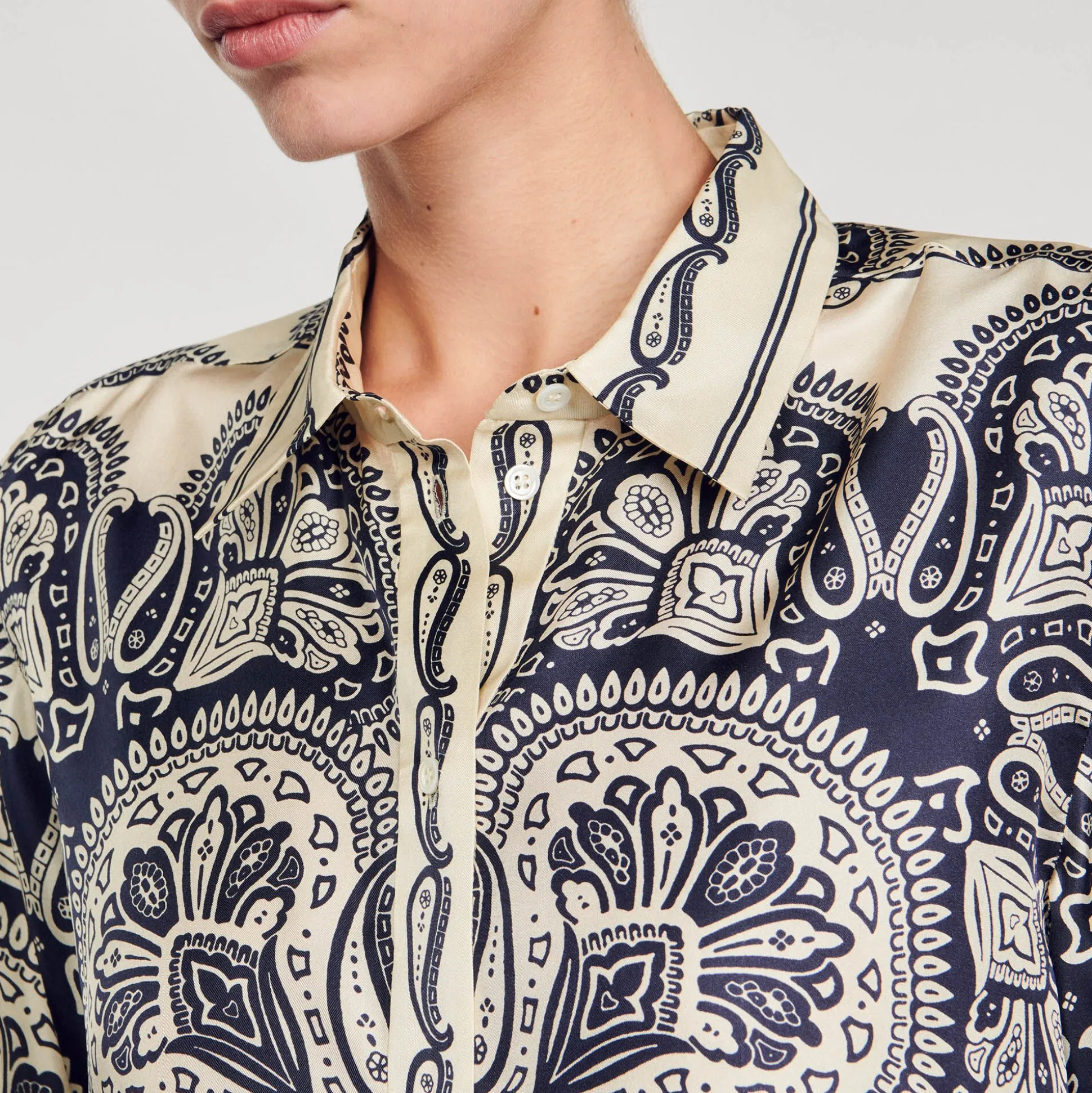 Chemise En Soie Imprimée